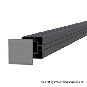 Paal Aluminium 185x8,4x8,4 cm antraciet